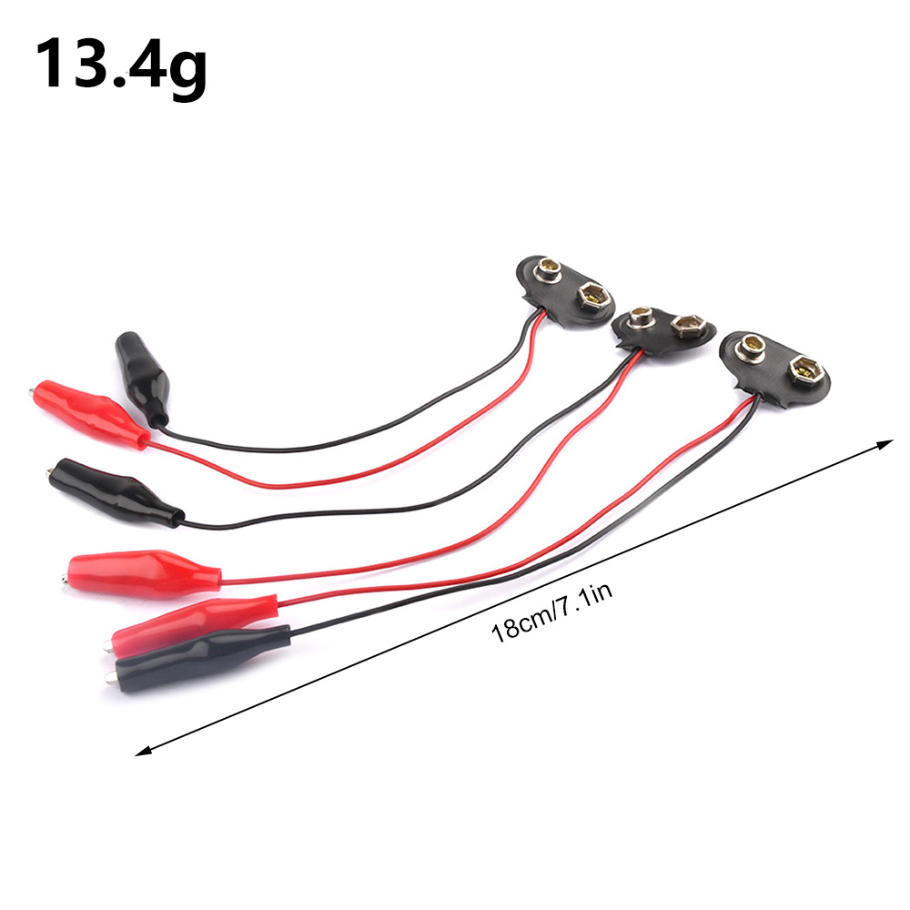 3 stücke 9V Batterie Energie Stecker schnappen Clip Adapter T-typ 9 V Dual Draht Halfter Kabel 9Volt 15cm 9V Batterie Clip Doppel Alligator
