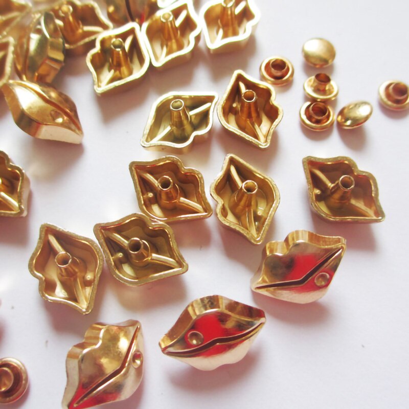 Lips Alloy Bracelet Garment Rivets Cap Stud Leather Craft Bag Hat Shoe Clothes Jeans Chocker Wallet Trims Diy Jewelry Accessores