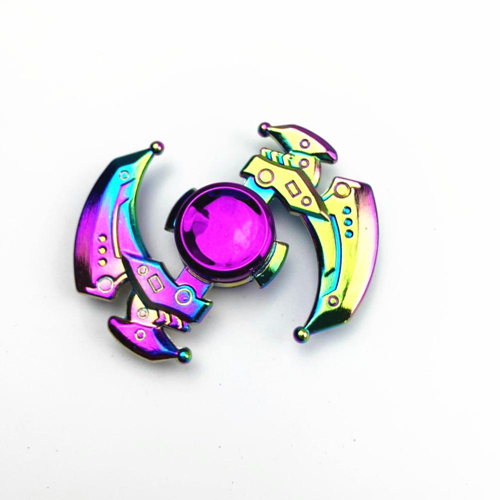 Fidget Spinner Rainbow Spinner-Hand Metal Gold EDC Fidget Toy Sensory Fidget Spinners Hand Spiner for Autism ADHD Kids Toys: XC2liandao