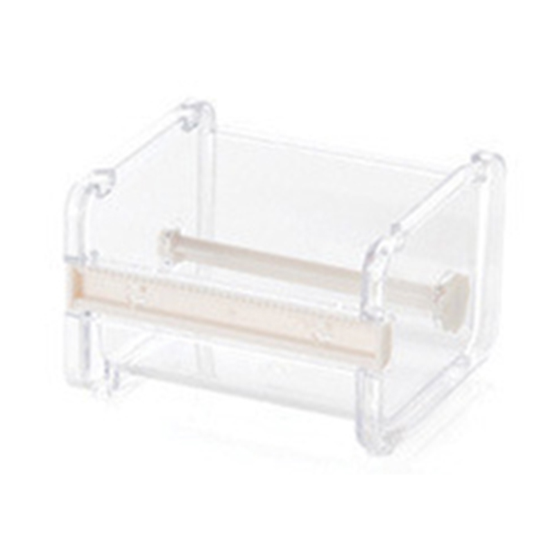 Washi Tape Dispenser Cutter Visible Desktop Multi Masking Tape Roll Holder Stationery For Desktop Diy Office Tape Dispenser Cutt: Beige