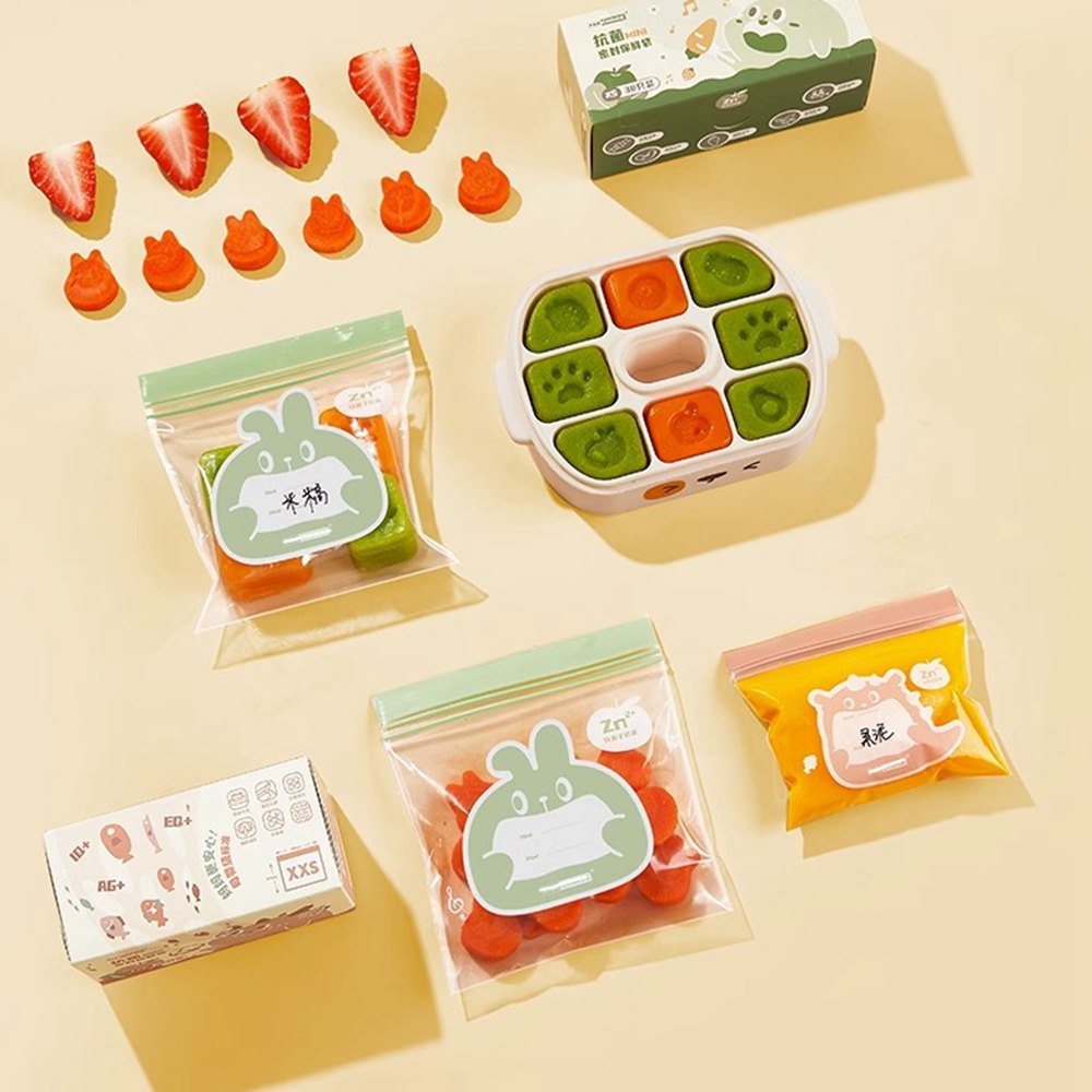 Sacs de conservation transparents pour collations et sandwich, 2 paquets, avec fermeture éclair, Mini sac de conservation des aliments moyens, congélateur, Camping, cuisine, sac de conservation des aliments frais