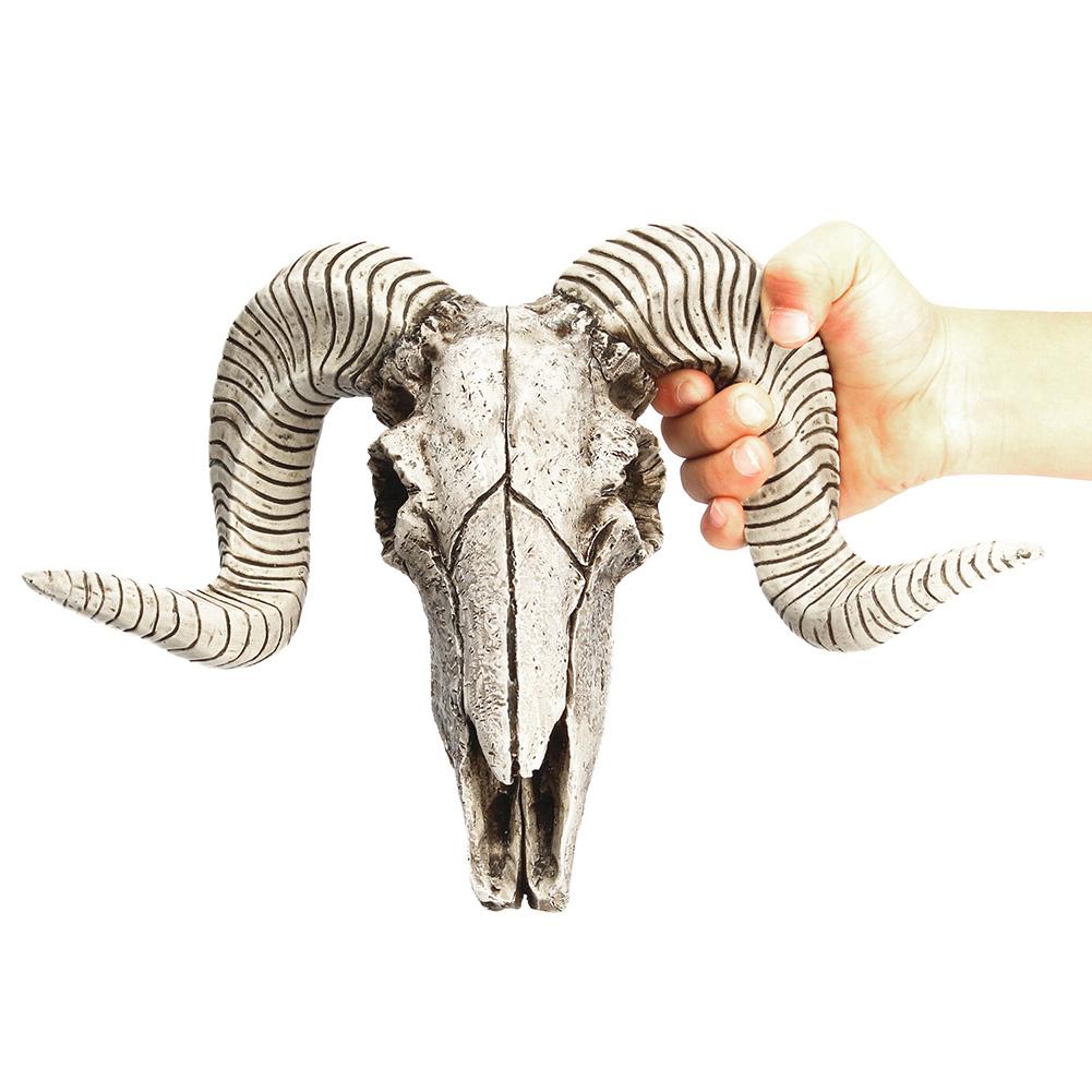 Ged horn kranium væg hængende dyr hoved skulptur stue hængende ornamenter retro harpiks håndværk