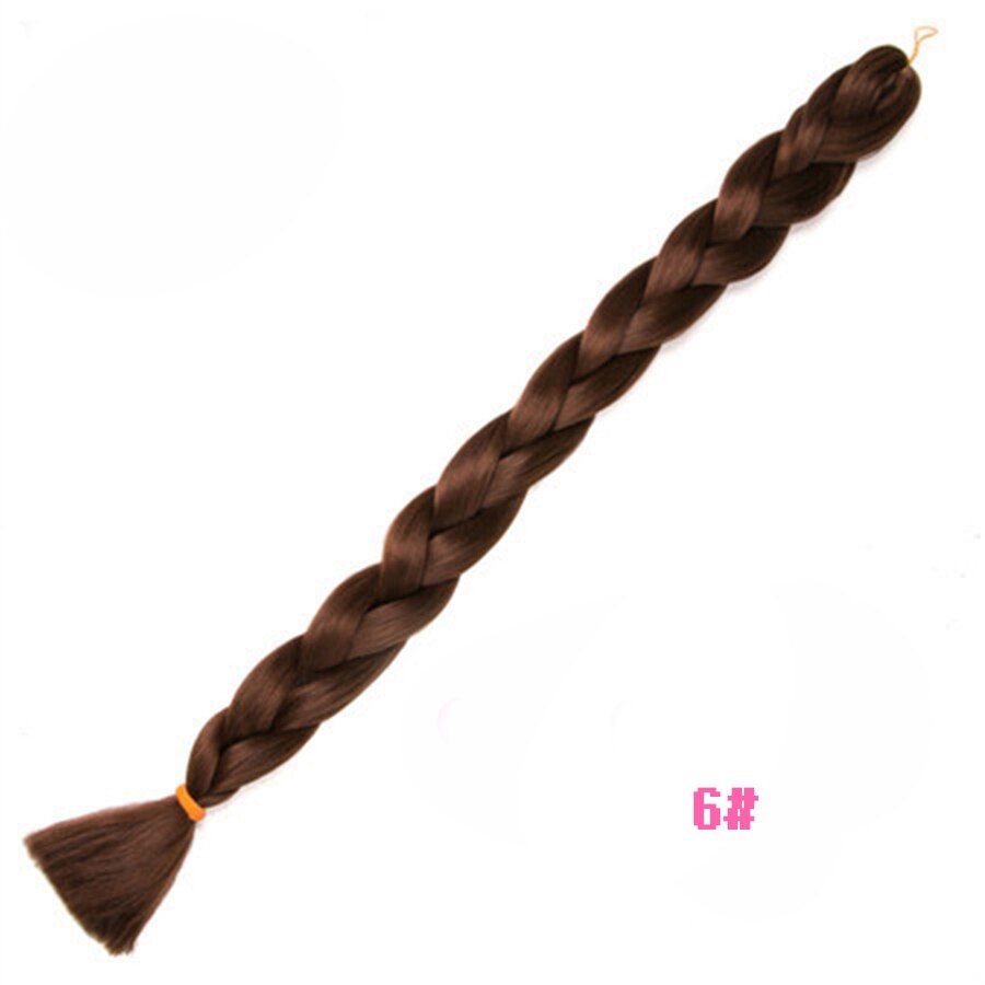 VERVES Vlechten Haar een stuk 82 inch Synthetische Warmte Fiber braid 165 g/stuk pure kleur gehaakte Jumbo Vlecht Hair Extensions: #8