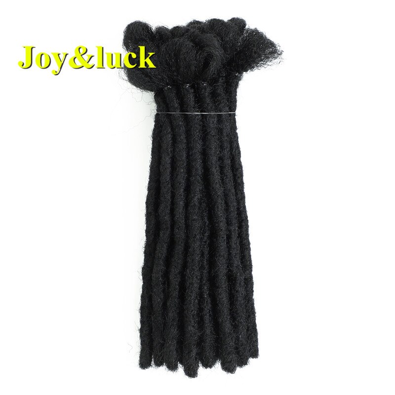 Joy & luck-extensiones de pelo para hombre, trenzas con ganchillo, 5 raíces, hechas a mano, 8 pulgadas