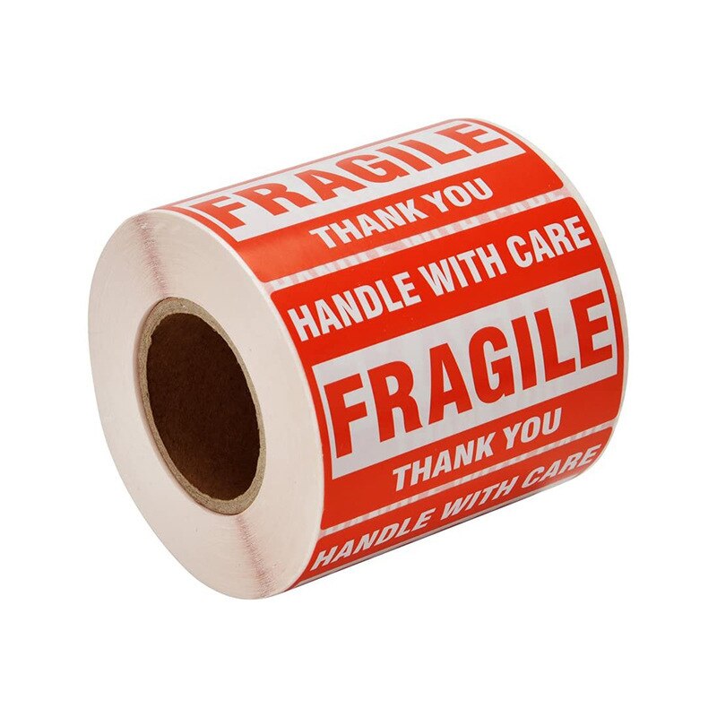 Étiquettes autocollantes anglais fragiles, 1000/500/250 pièces, articles à manipuler avec soin, avertissement, fournitures de bricolage