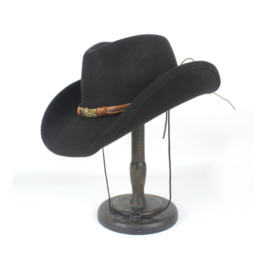 Lumoava naiset miehet villa ontto western cowboy hattu roll-up lieri herrasmies outblack sombrero hombre jazz cap tuuliköysi