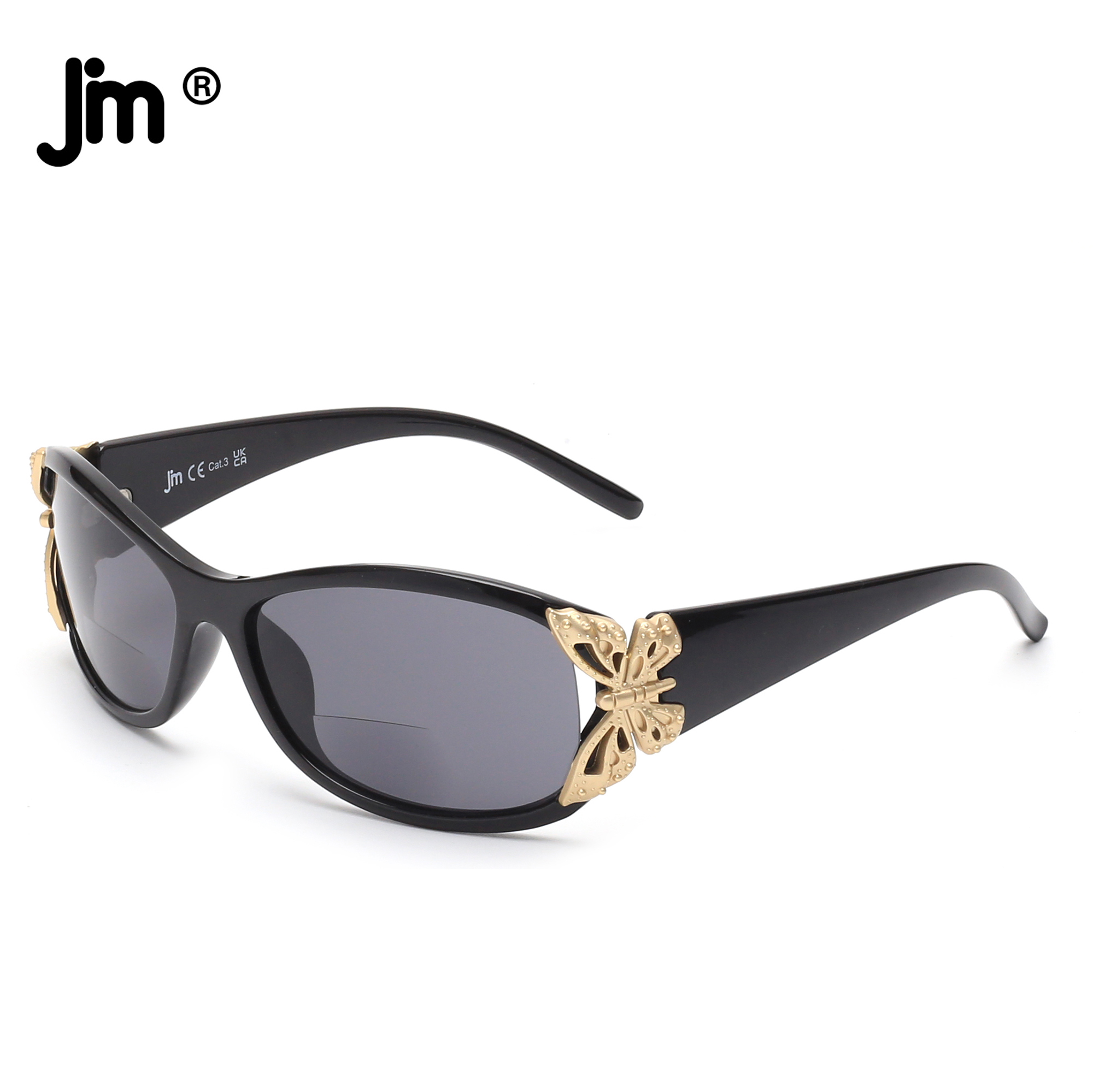 JM Bifokale Lesesonnenbrille für Damen, modische Sonnenleser, Outdoor-Lesebrille, UV400-Schutz