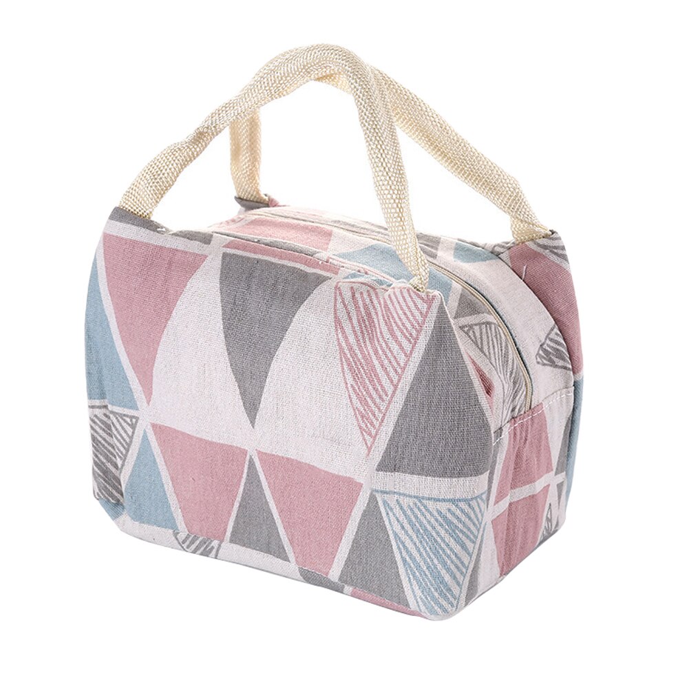 Unisex lunchtas, geometrische print student white-collar box opslag voedsel warmtebehoud koude-isolatie bento-tas: Multi