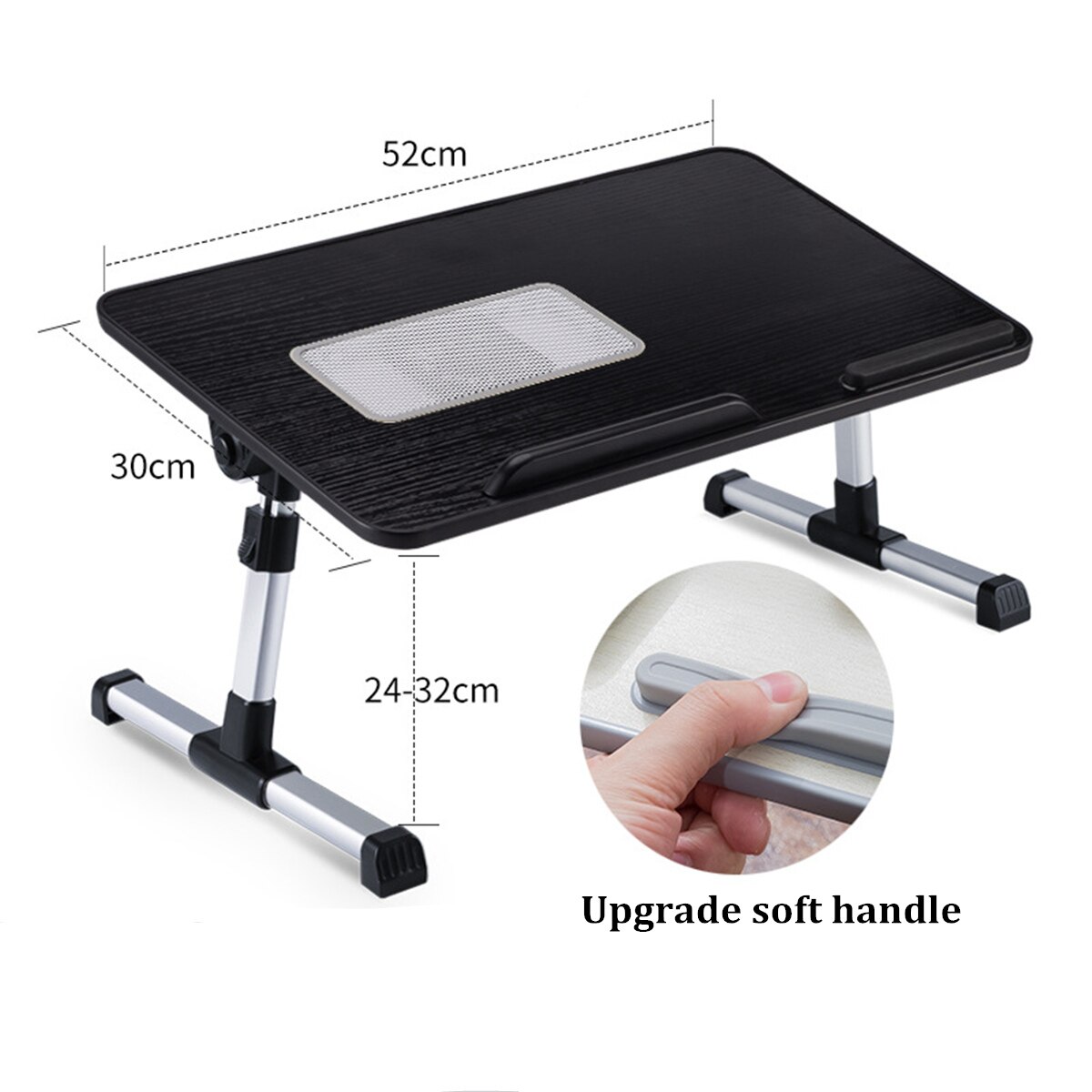 Foldable Adjustable Laptop Desk With Cooling Fan Notebook Laptop Stand Bed Tabletop Desks Home Study Table Computer Desk 53x30cm