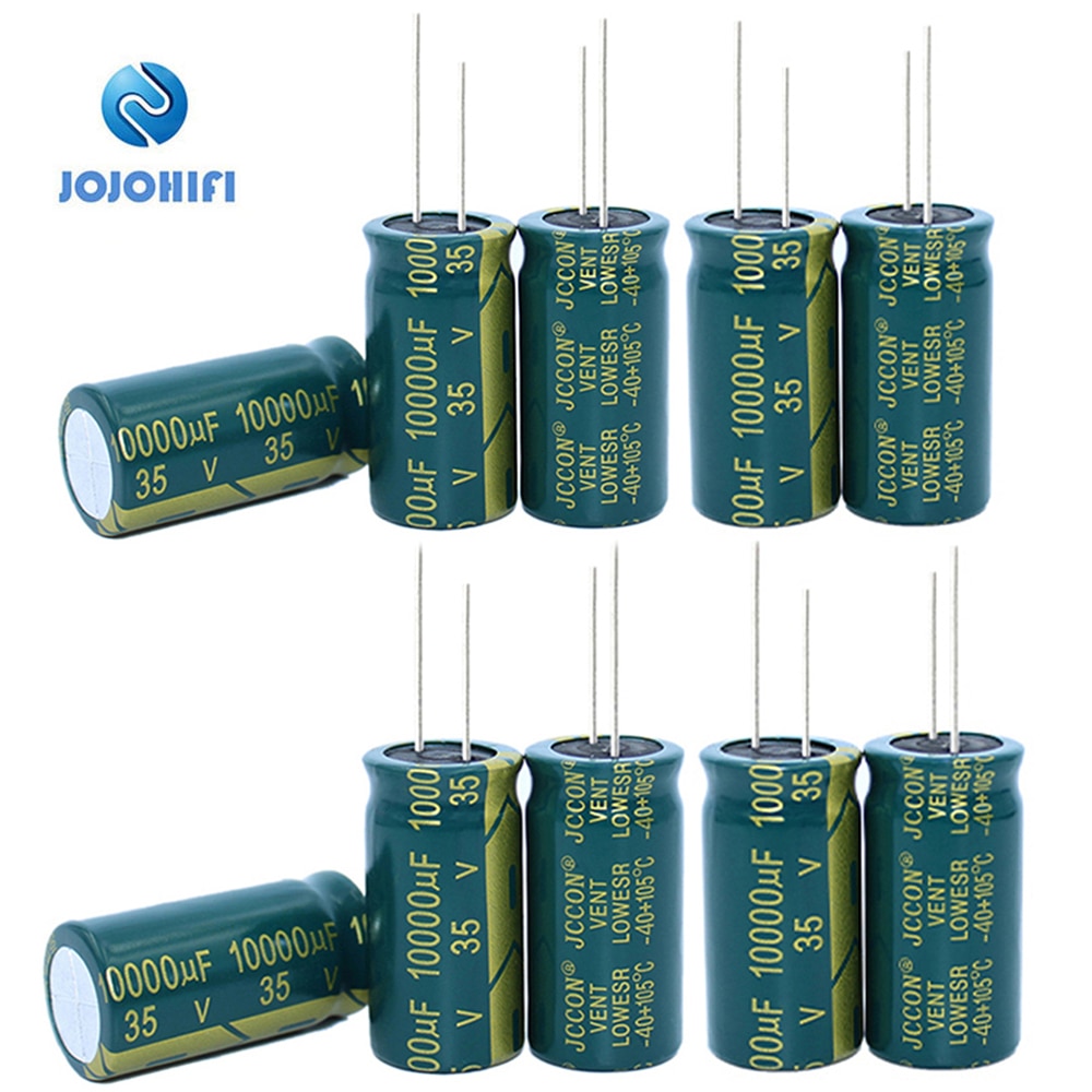 10Pc-100Pc Jccon 35V 10000Uf 10000Uf 35V 18X35Mm Pitch 7.5mm 105 ℃ Aluminium Hoge Frequentie Lage Weerstand Elektrolytische Condensator