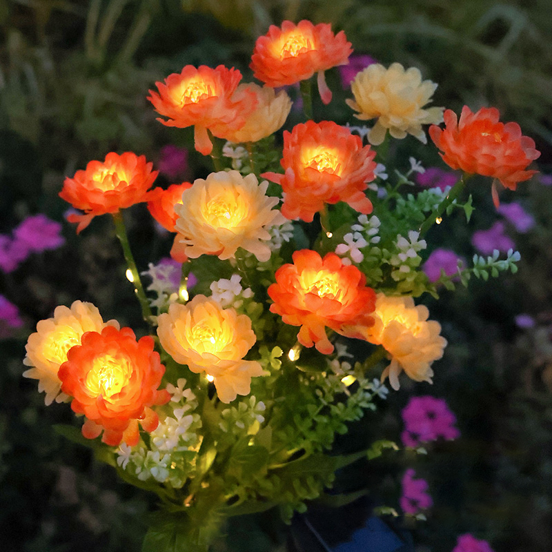 Lámpara LED Solar para césped para exteriores, luces artificiales de mariposa y girasol para jardín, decoración de ambiente para de boda y acampada