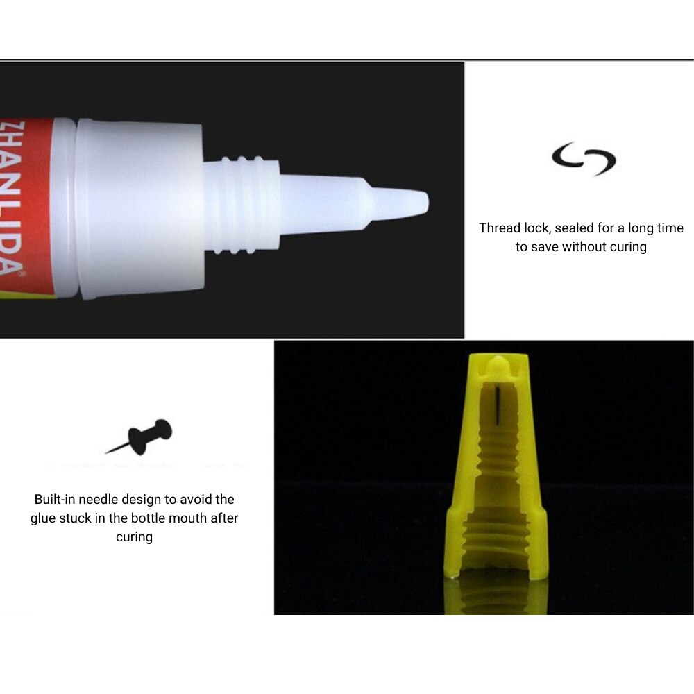 Zhanlida – adhésifs pour réparation de pneus de voiture, 20g 480S, Super calfeutrage, colle pour caoutchouc, noir