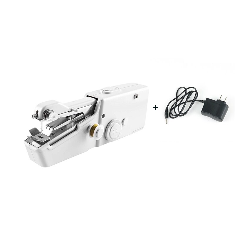 Mini Hand Naaimachine Quick Handy Stitch Naaien Handwerken Cordless Kleding Stoffen Huishoudelijke Elektrische Naaimachine: with charger