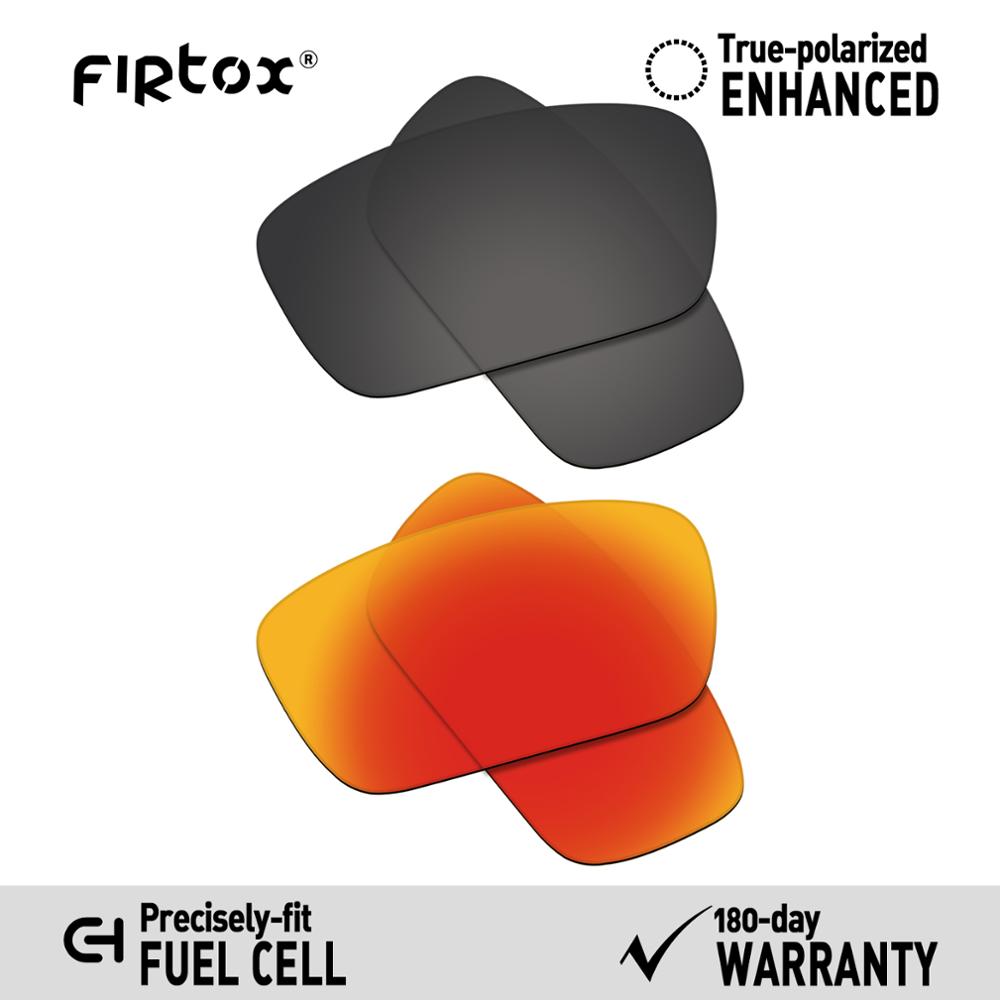 Firtox True UV400 Polarized Lenses Replacement for-Oakley Fuel cell OO9096 Sunglasses (Compatiable Lens Only) - Multiple Colors: Black-Red