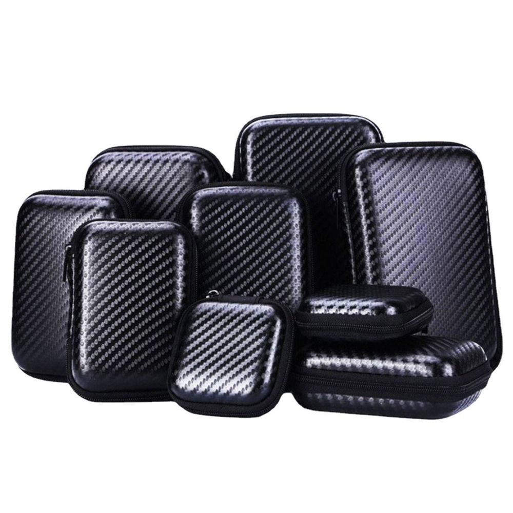 Custodia con cerniera per caricabatterie portatile per telefono custodia protettiva in EVA cavo dati per disco rigido custodia tascabile per cuffie custodia da viaggio