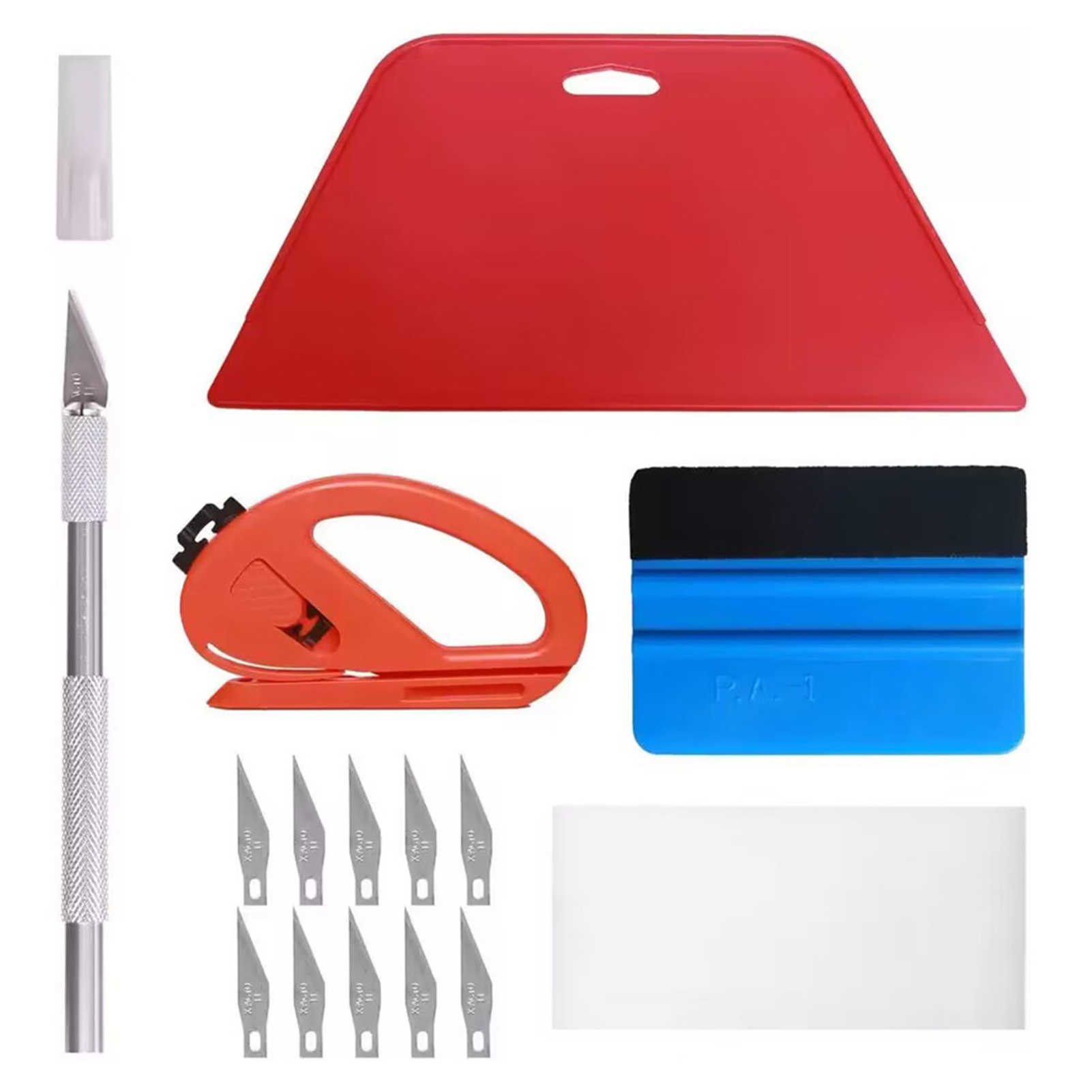 Coupe-papier d'emballage Snitty, coupe-Film vinyle de sécurité, outil de coupe en Fiber de carbone, coupe-enveloppe, outils de teinte pour fenêtre de voiture, 1/2 pièces: vert clair