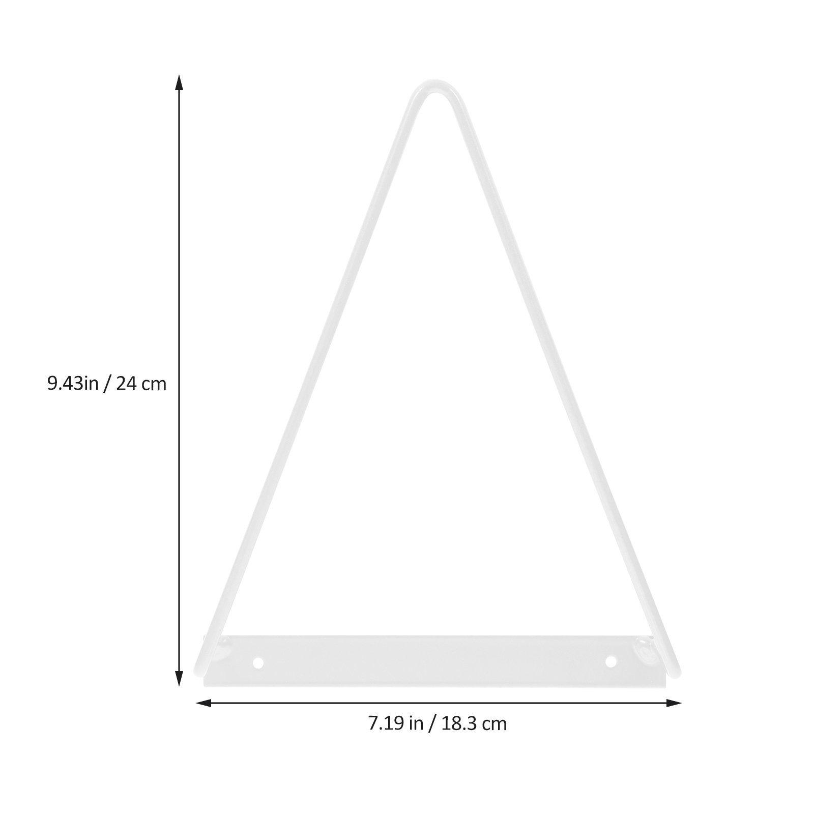 Veggmontert vinylplateholder trekantet oppbevaringsstativ i jern magasinutstillingsstativ hjemmekontor skole plassbesparende sterk: Hvit