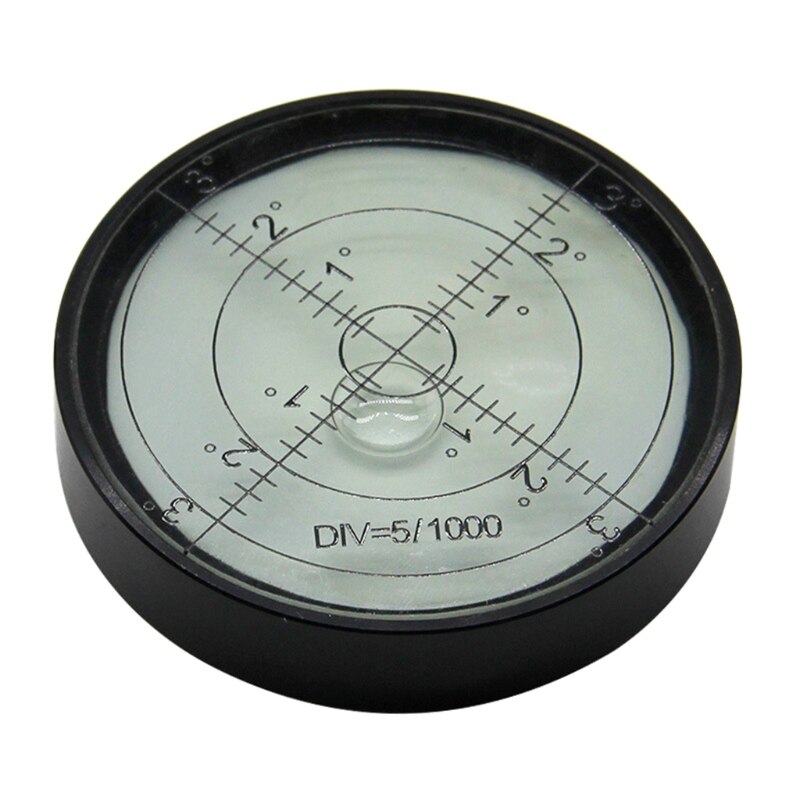 60mm/2.36" Bullseye Level Aluminium Case Round Bubble Level Precision Round Bullseye Bubble Level Bullseye Spirit Bubble: Black Luminous