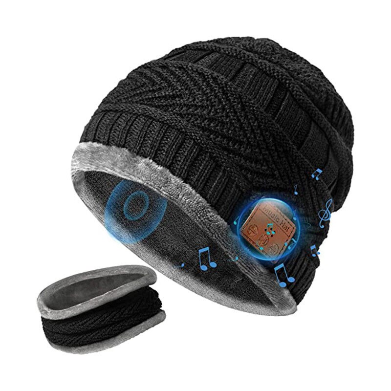 Draadloze Bluetooth Muziek Hoed Beanie Cap Usb Oplaadbare Oortelefoon Hoofdtelefoon Smart Headset Sport Handsfree Gebreide Hoeden: Default Title