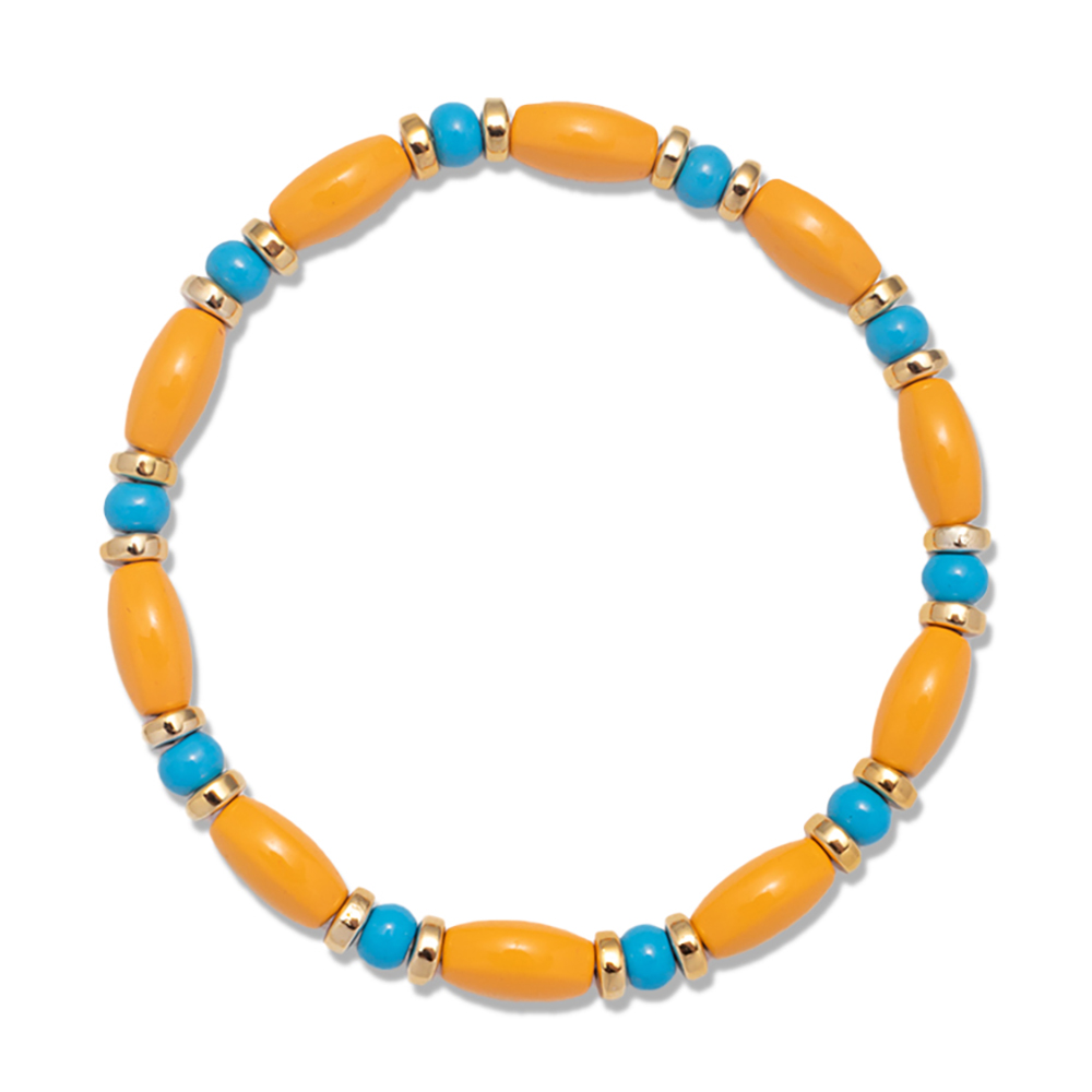 2022 nuovo Design perline colorate bracciali elastici braccialetti fatti a mano con perline Color arcobaleno bohémien per gioielli con perline da donna