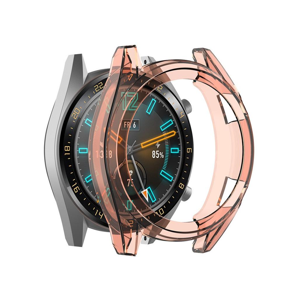 Clear TPU Protector Bumper Horloge Frame Case Cover voor Huawei GT2 42mm 46mm Smart horloge accessoires GT 2 shell Protector #1019: OR / 46MM