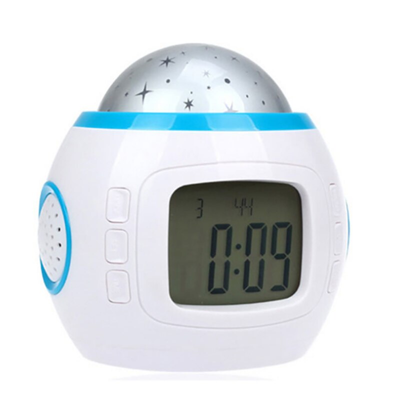 Colorful natural sound chord music starry sky projection calendar clock