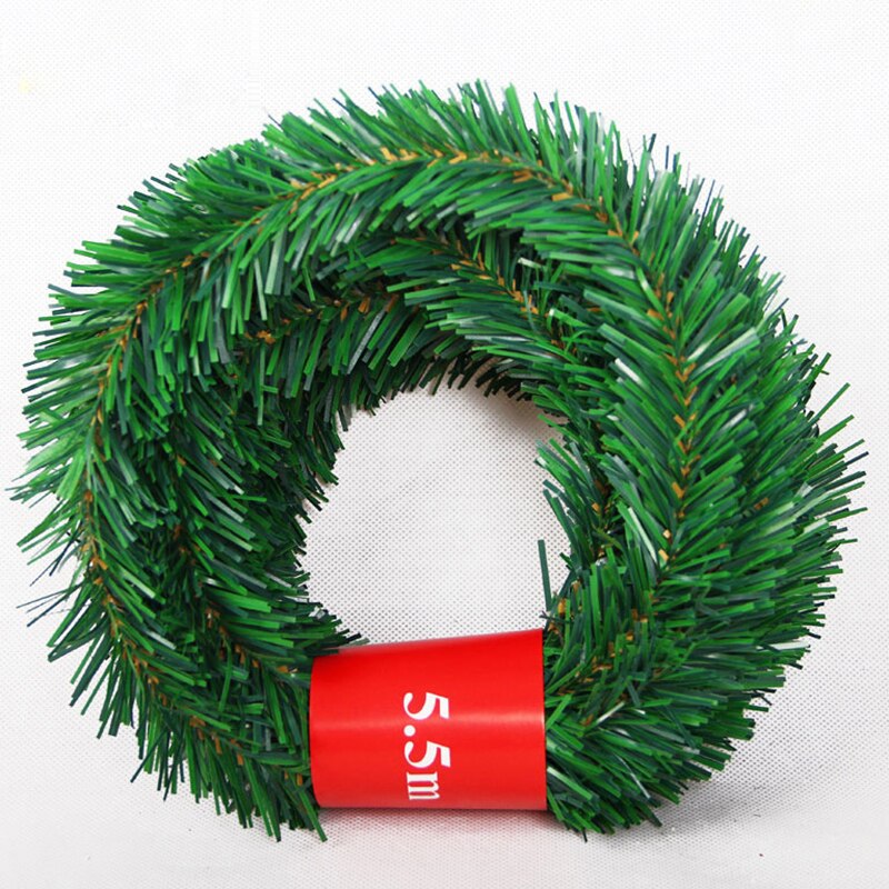 5.5m fyr nåle rotting vinstokke dekoration julepynt xmas fest hængende grønne blade: Default Title