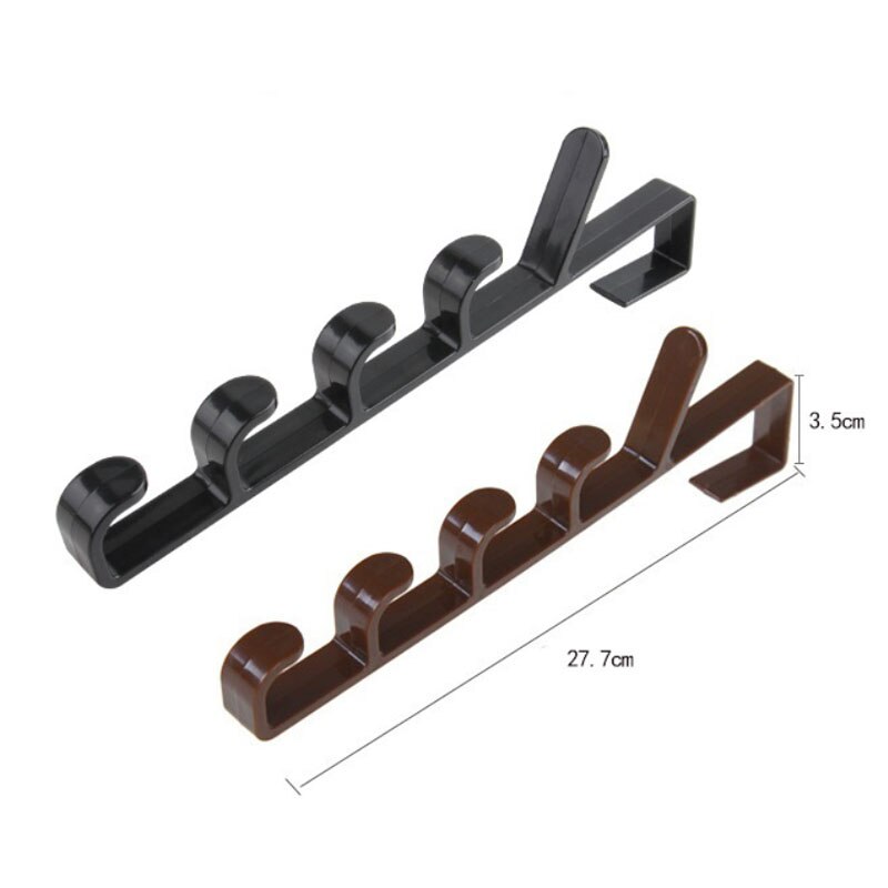 Plast hjem opbevaring organisation kroge skinner soveværelse dør bøjle tøj hængende rack holder kroge til poser håndklæde