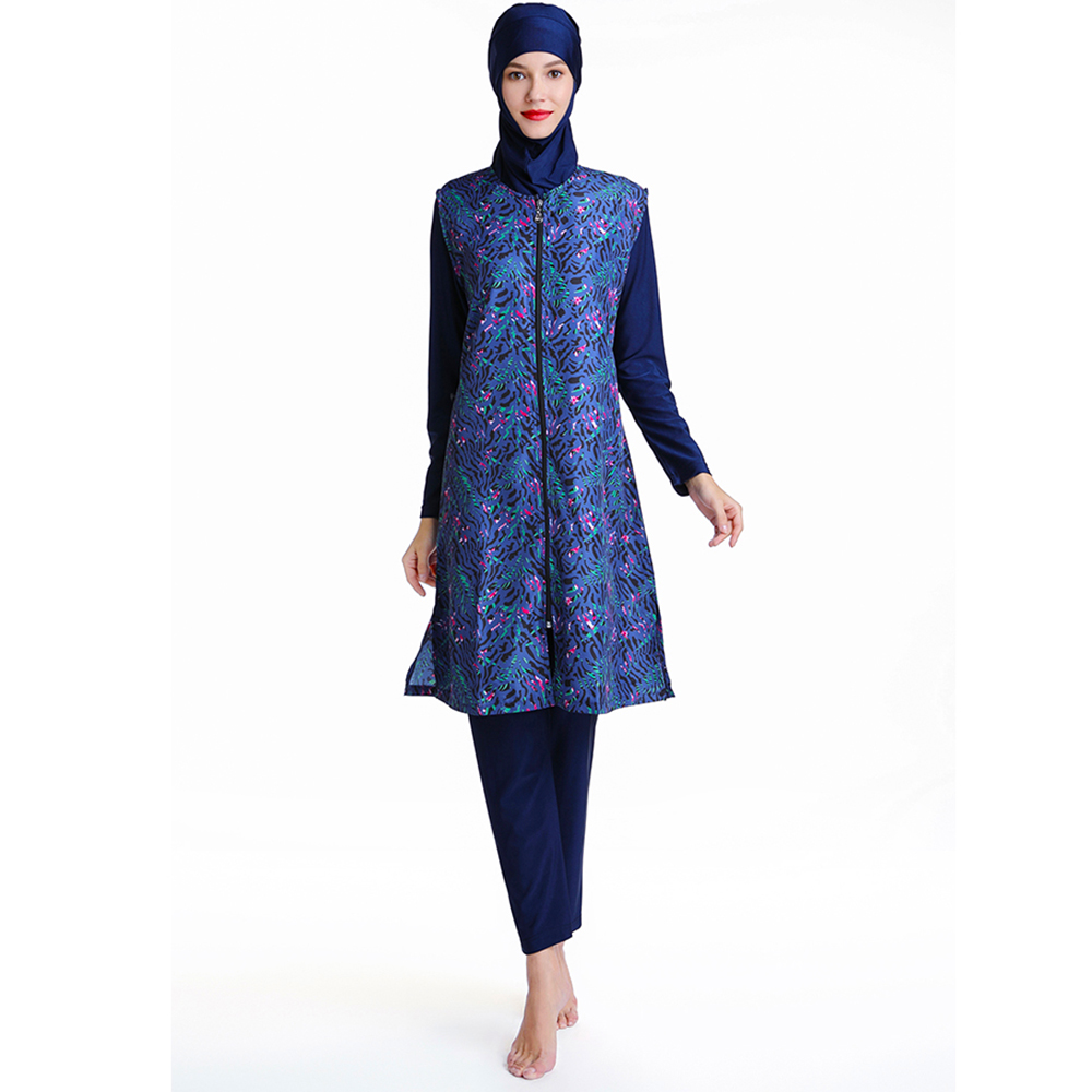 Vrouwen Moslim Met Swim Hoed Plus Size Burkinis Islamitische Moslim Badmode Meisjes Bescheiden Hijab Badpak Islamitische: M