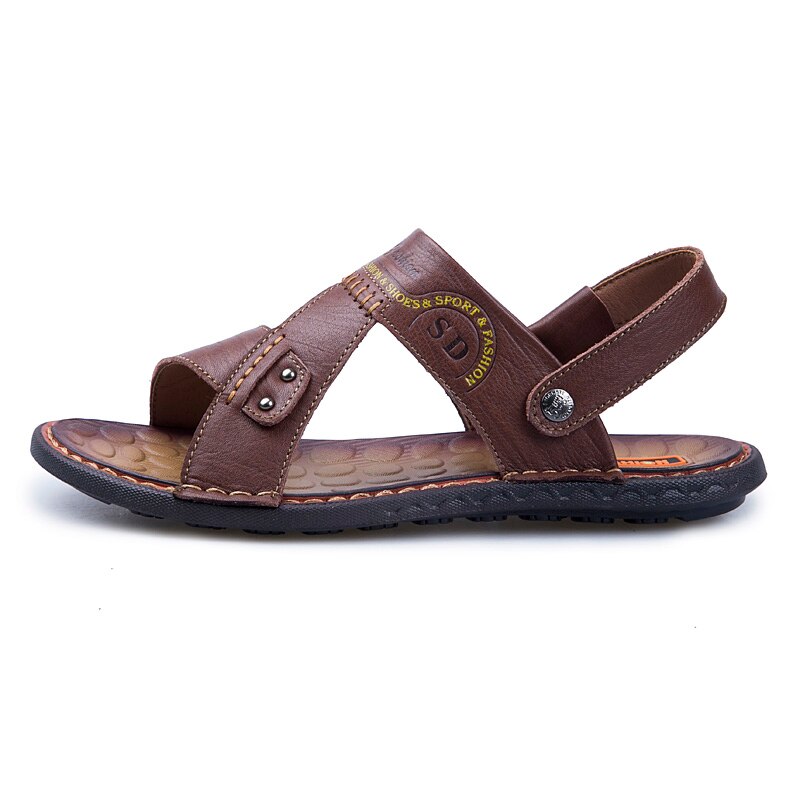 cuir outdoor sandales sandals-men herren da ete hombre heren sandel deportivas zandalias for rasteira verano man playa sandale: brown / 41