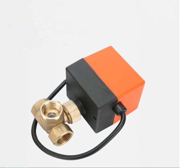 DN15/DN20/DN25 Electric Motorized Thread Ball Valve Brass AC 220V 2 Way 3-Wire 1.6Mpa with Actuator For water, gas, oil