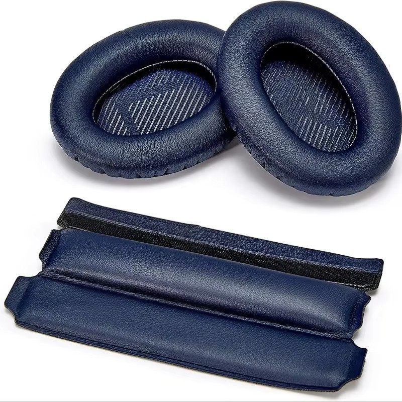Hovedbåndspude ørepuder til bose quiet comfort 25 35 (qc25 qc35)  quietcomfort 35 ii (qc35ii)  hovedtelefoner udskiftningsørepuder: Marine blå