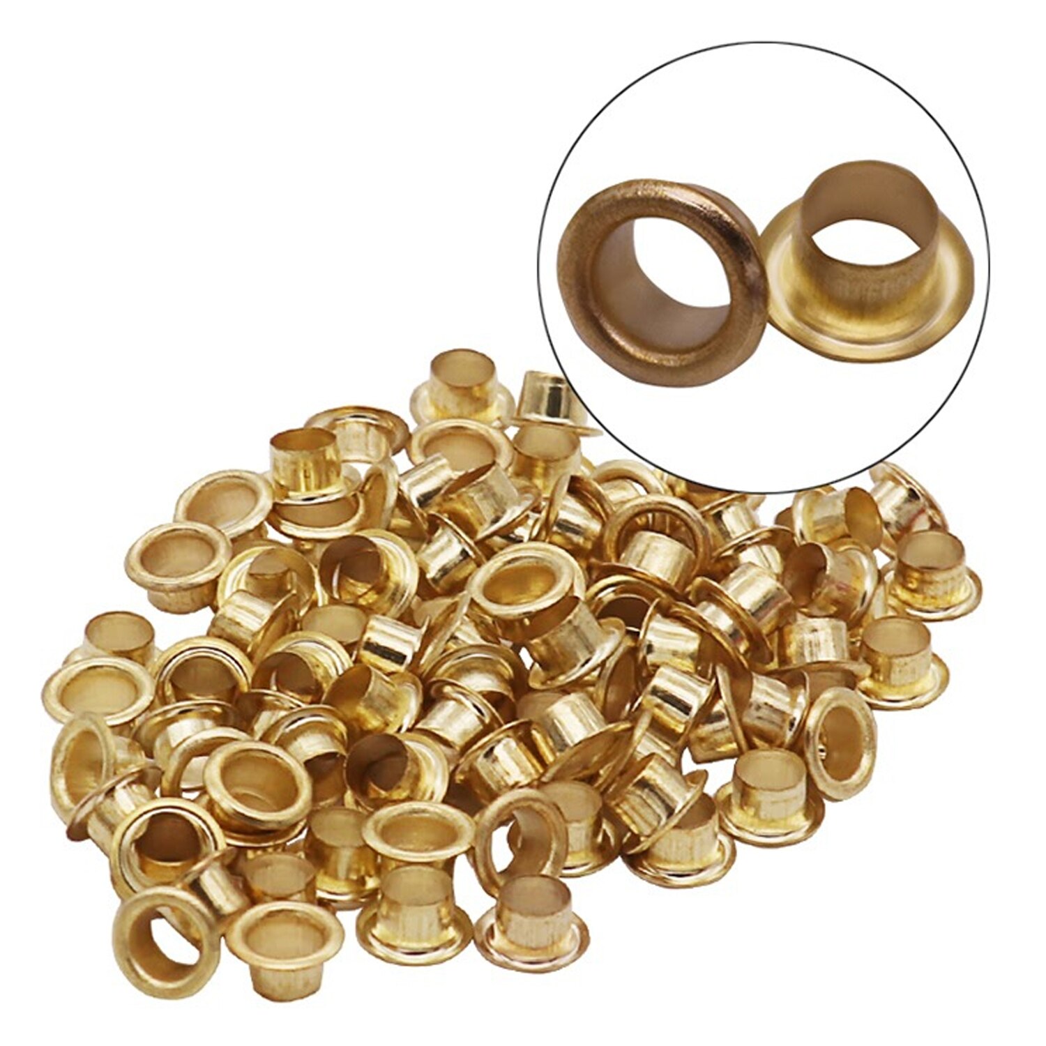 Oogjes Punch Tool Heavy Duty Hand Tangen Belt Gaten Perforator + 50 stuks Oogjes Grommets voor Lederen Riem Aanpassing DIY ambachten Tool
