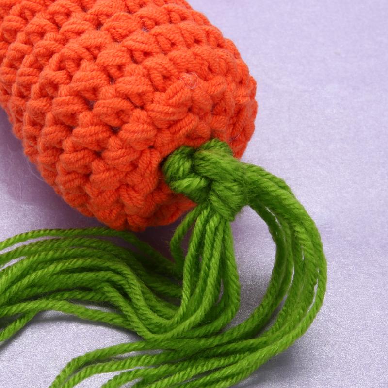 Baby Photography Props toy Newborn Handmade Knitted Crochet Rabbit Woolen Baby Clothing Lovely Baby Carrot simulation toy