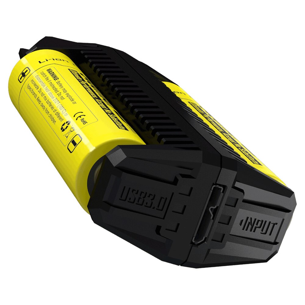Nitecore  f2 fleksibel powerbank 2a smart li-ion imr batteri 2 slots usb-oplader letvægts bærbar strømforsyning