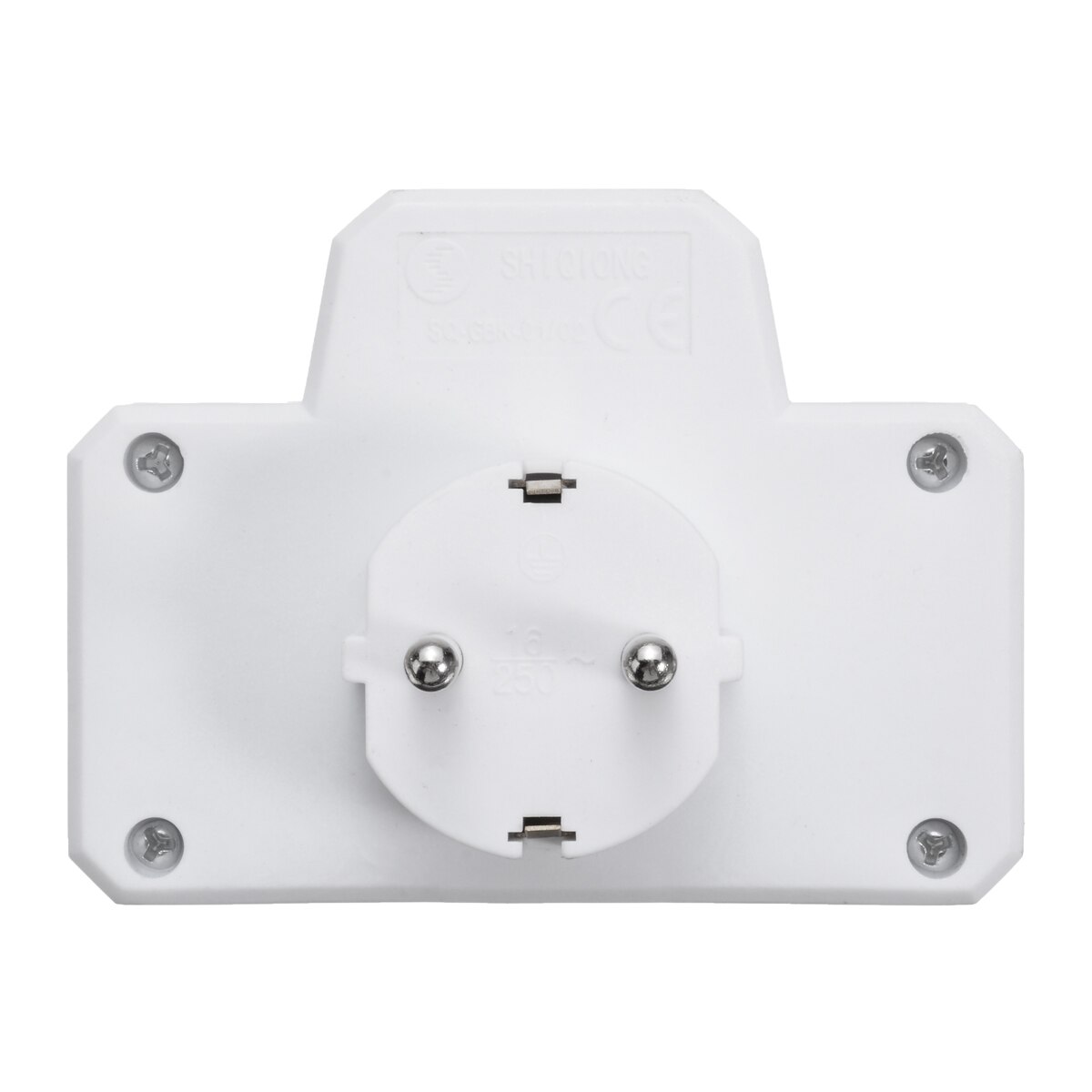 1Pc Double Prise Prise de Conversion Avec Prise Interrupteur Prise EU Norme 250V 16A ABS Prise Multiple 92*78*68mm