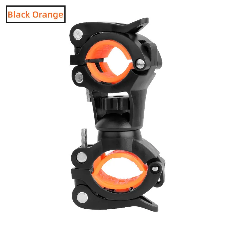 Deemount 360 ° Rotation Kippen Einstellbar Fahrrad Lampe Taschenlampe Stand Halterung Universal Radfahren Clip Clamp LED Taschenlampe Halter: HLD-211B Black RG