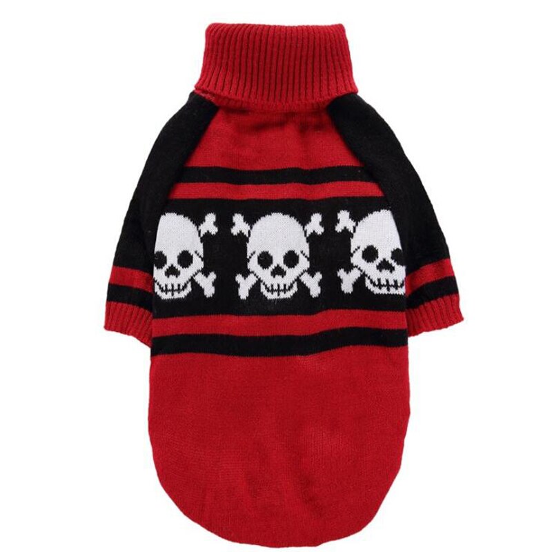 Coltrui warme hondentruien herfst winter hondentruien voor kleine honden grappige schedel honden breigoed huisdierkleding trui voor teddy: Xxs