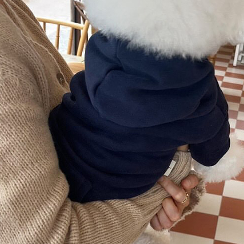 Ciepłe bluzy z kapturem dla psów Miękki polar Ubrania dla małych średnich psów Wygodne ubrania dla szczeniąt Kostiumy Yorkshire Chihuahua Zaopatrzenie zwierząt domowych: S / Black