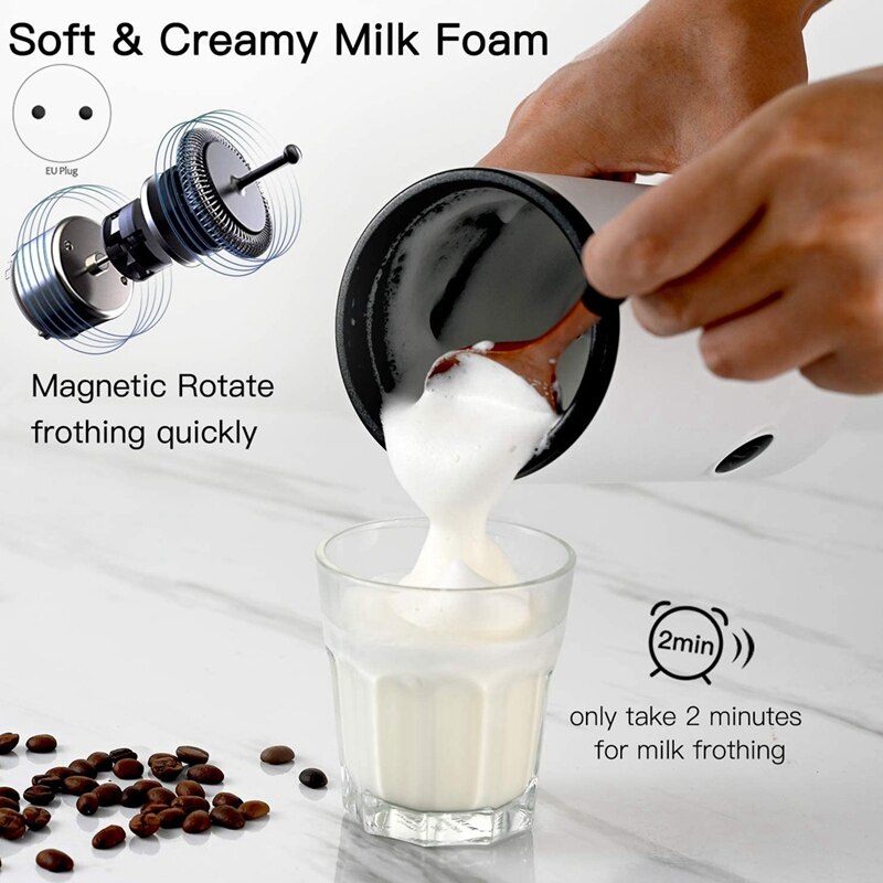Máquina automática de espuma de leche y vapor, Máquina Eléctrica de espuma de leche y calentador para café Latte capuchino enchufe EU