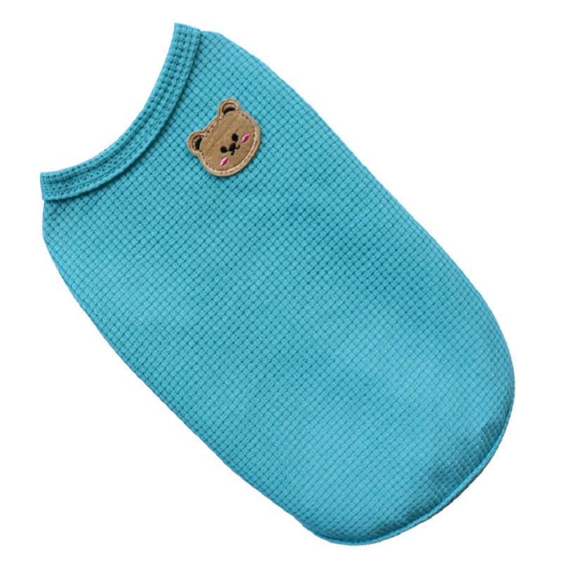 Haustier Kleidung Frühling Sommer Hund T-Shirt Atmungsaktives Waffel Weste Chihuahua Französische Bulldogge Welpe Kätzchen: M / Grau