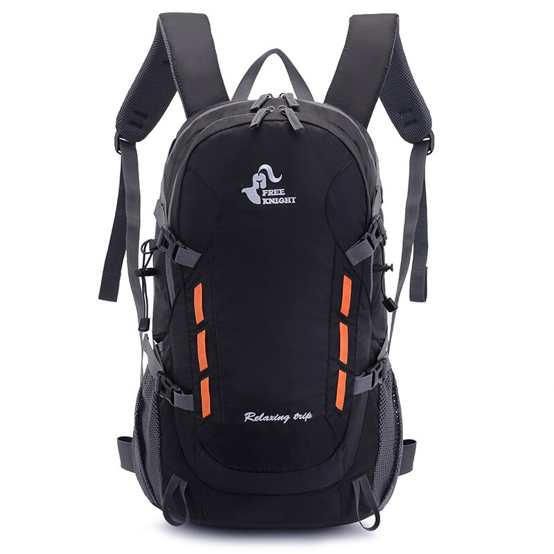 neue Stil Ich bin Freien Rucksack 40L Wasserdicht Nylon Rucksack Fahrten Gepäck: Schwarz