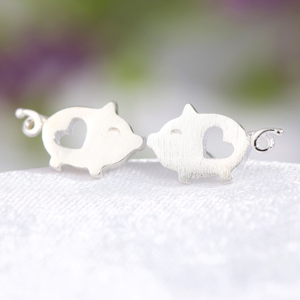 XIYANIKE Vendita Calda Animale Sveglio Orecchini Con Perno 925 Sterling Silver Ear Ago Semplice di Modo di Geometria Orecchini Per Le Donne Regalo 37-54: 51