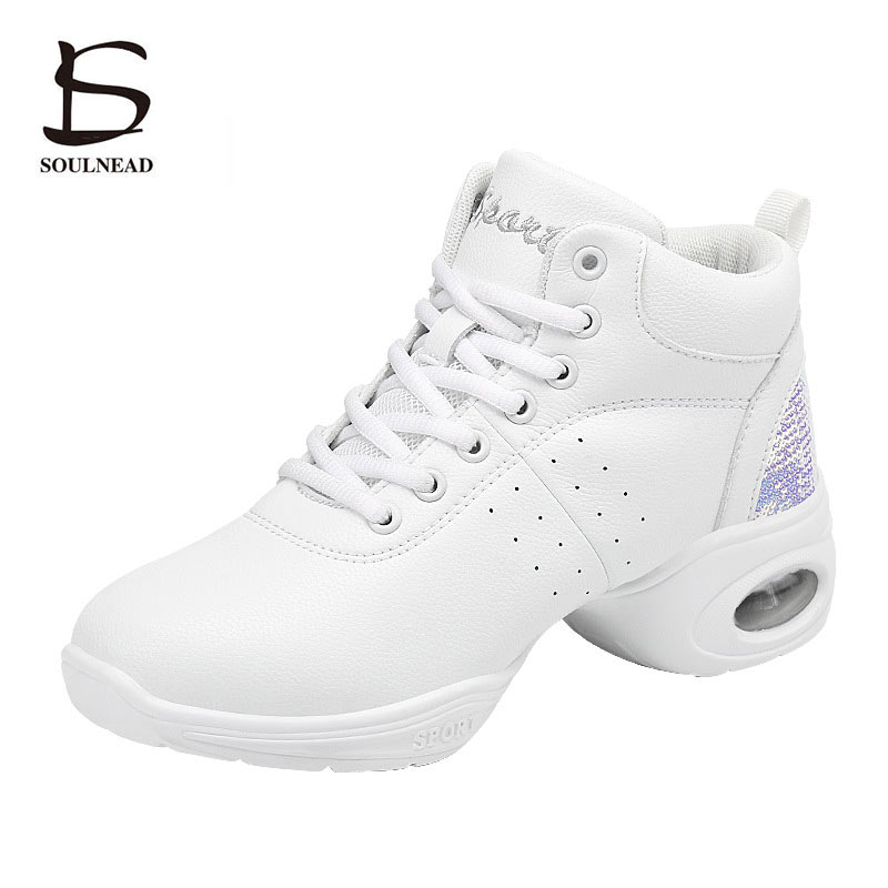 women's Dancing Shoes Sports Feature Modern Dance Jazz Shoes Soft Outsole PU Dance Shoes Sneakers For Woman Practice Shoes