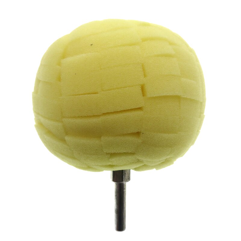 Juego de Herramientas de taladro eléctrico, almohadilla de pulido de esponja, almohadillas de pulido de coche en forma de cono para limpieza de cubo de rueda de coche: Yellow