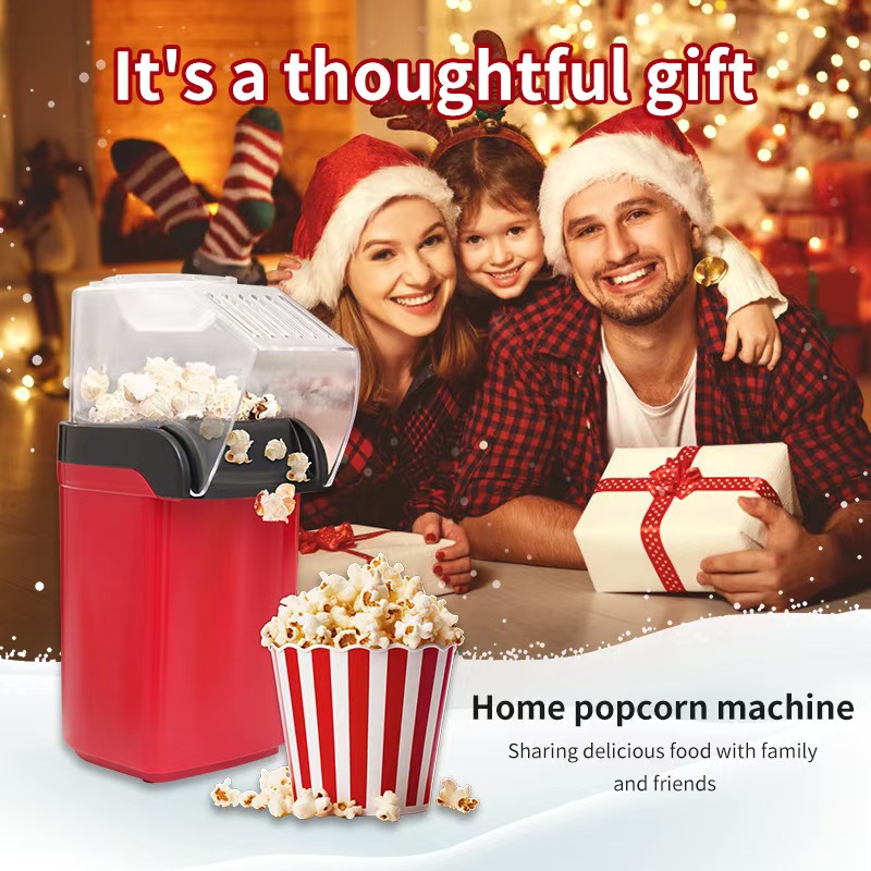 Electric Portable Popcorn Maker Fully Automatic Home Popcorn Popper Air Popcorn Machine Healthy No Oil Mini Popcorn Maker