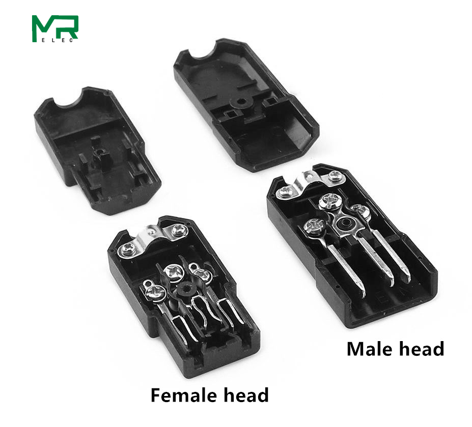 Conector de enchufe de Cable recto IEC 10A 250V, conector de alimentación recargable C13 C14, toma de CA de 3 pines