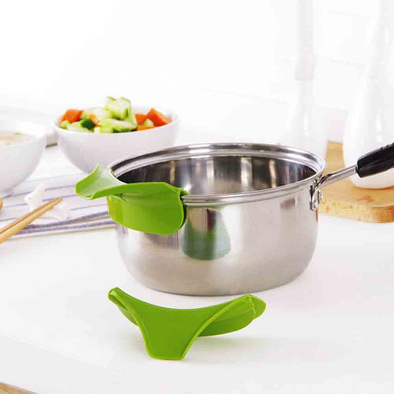 Kreative Anti-spill Silikon Slip Auf Gießen Suppe Auslauf Trichter für Töpfe Pfannen und Schalen und Gläser Küche Gadget werkzeuge