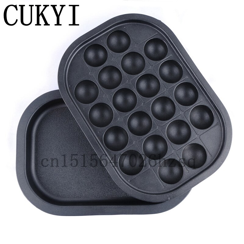 CUKYI household OctopusBall Maker Takoyaki Machine 800W 220V 20 holes Kitchen helper 2 frying pans