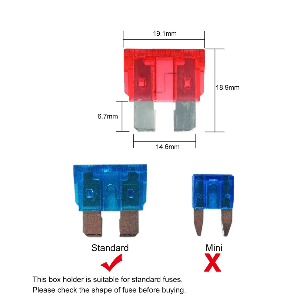 Met Led Fuse Kkmoon 6 Manier 12V 24V Blade Fuse Box Holder Met ... – Vicedeal
